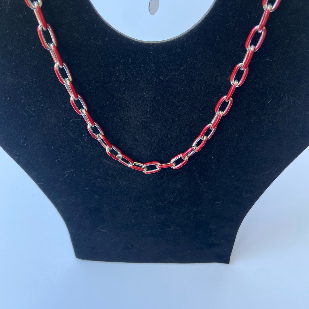 B.A.R by Melania Clara Chain Necklace silver flamingo, pink